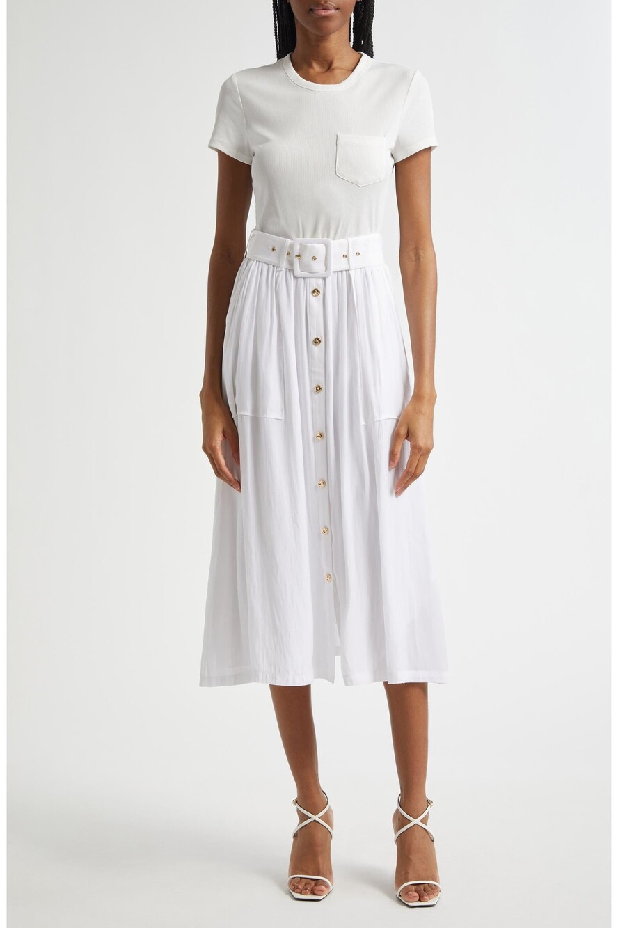 White Ramy Brooke Midi Dress Xs Retail $395